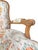 Louis XV-Style French Provincial Fauteuil in Custom Ikat Upholstery For Sale - Image 9 of 18