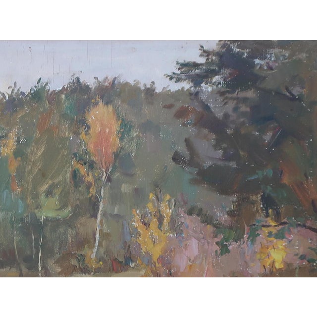 Realism Impressionism Forest Landscape Painting, Ukrainian Art, 1975 62-83 For Sale - Image 3 of 6
