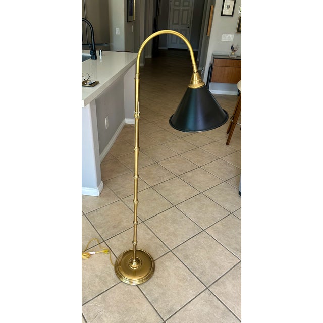 Late 20th Century Late 20th Century Frederick CooperSolid Brass Faux Bamboo Floor Lamp For Sale - Image 5 of 17