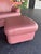 Late 20th Century Postmod Pink Leather Loveseat W/ Otto For Sale - Image 5 of 18