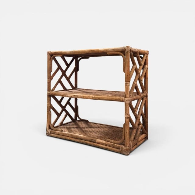French Riviera Bamboo and Rattan Shelf, Italy, 1960s For Sale - Image 15 of 15