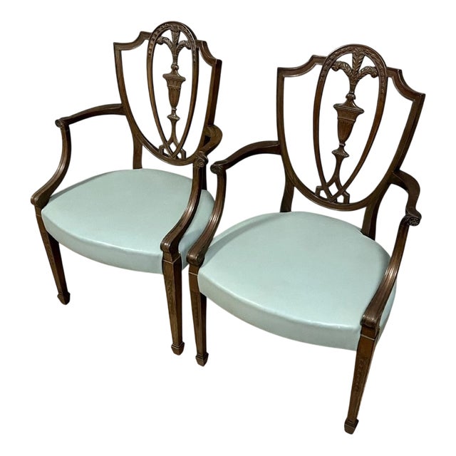 Desk Chairs in Mahogany, 1800s, Set of 2 For Sale