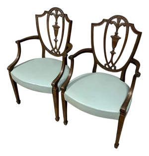 Desk Chairs in Mahogany, 1800s, Set of 2