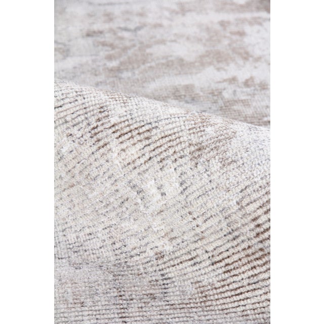 2020s Exquisite Rugs Biron Handmade Wool & Viscose Brown - 8'x10' For Sale - Image 5 of 9