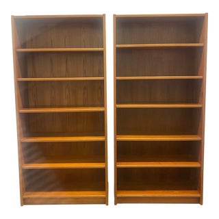 1980s Teak Veneer Bookcases - a Pair For Sale