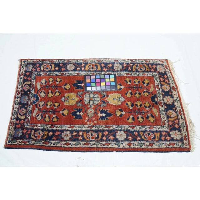 Antique Sarouk Rug 1'8'' x 2'6'' For Sale - Image 12 of 12