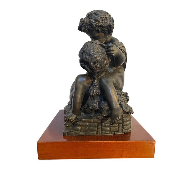 Putti with Grapes, 19th Century, Bronze For Sale - Image 4 of 7