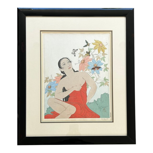 Mid 20th Century Japanese Woodblock Print 161 Les Papillons Tropiques by Paul Jacoulet For Sale