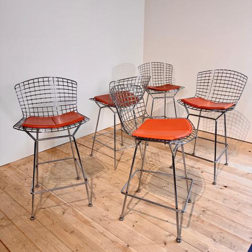 Vintage Bar Stool by Harry Bertoia for Knoll International, 1960s For Sale - Image 12 of 13