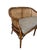 Mid 20th Century Chinoiserie Faux Bamboo & Caned Barrel Back Settee Loveseat For Sale - Image 5 of 12