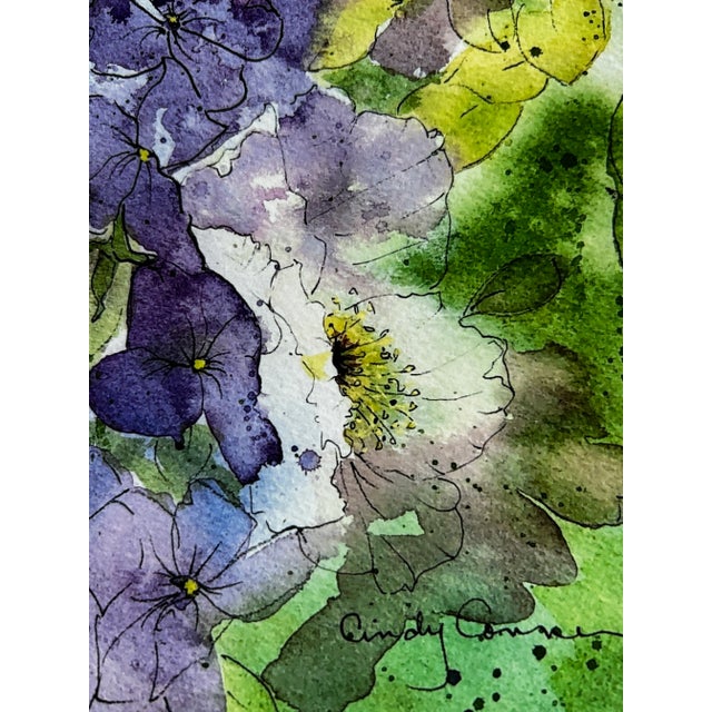 Watercolor floral bouquet Giclee fine art print . I painted this flower bouquet from my garden in the desert. 11 5/8 x 8...