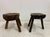 Rustic Brutalist Tripod Stools in Elm, 1960s, Set of 2 For Sale - Image 14 of 17