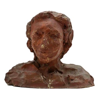 Sirio Pellegrini, Portrait Sculpture, 1960s, Terracotta For Sale