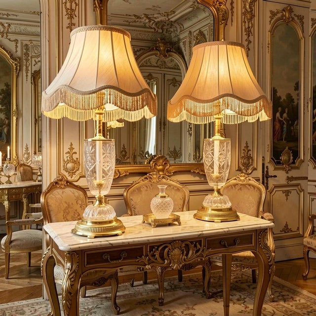 Some lamps merely light a room; these rewrite its entire atmosphere. Dating from the peak of 1970s Hollywood Regency...
