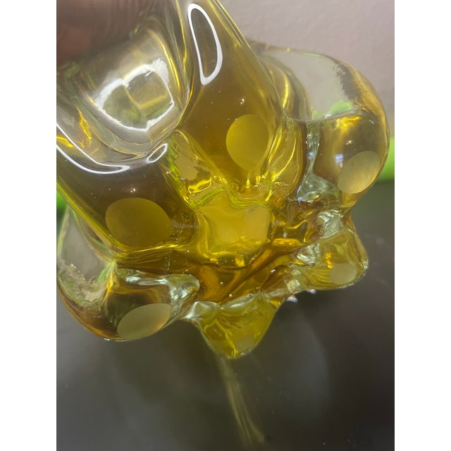 Glass 1960 Stunning Bohemian Glass Vase Designed by Josef Hospodka For Sale - Image 7 of 9
