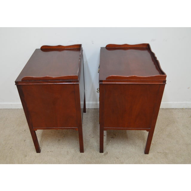 Baker Mahogany Nightstands a Pair For Sale - Image 16 of 17