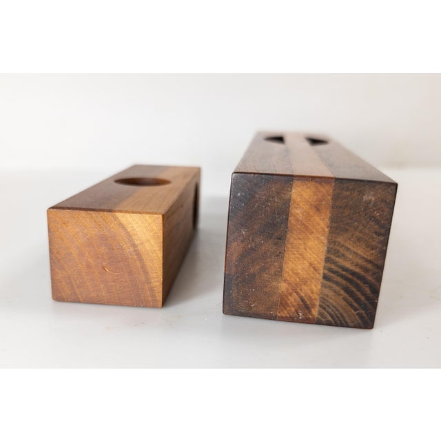 Mid-Century Modern Black Walnut Flower Bud Vases For Sale - Image 12 of 12