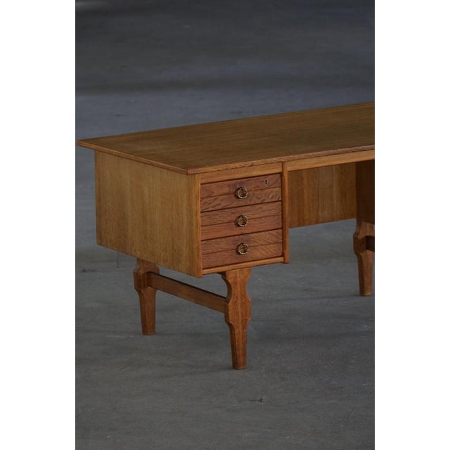 Danish Freestanding Desk in Oak by Henning Kjærnulf, 1950s For Sale - Image 11 of 15