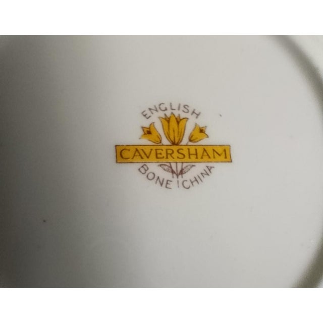 Cups, Saucers and Square Plates from Caversham, England, 1940s, Set of 6 For Sale - Image 6 of 7