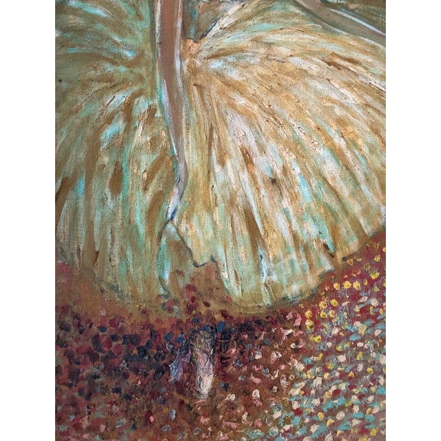 Mid Century Oil on Canvas Ballerinas Abstract Impressionist For Sale In Raleigh - Image 6 of 7
