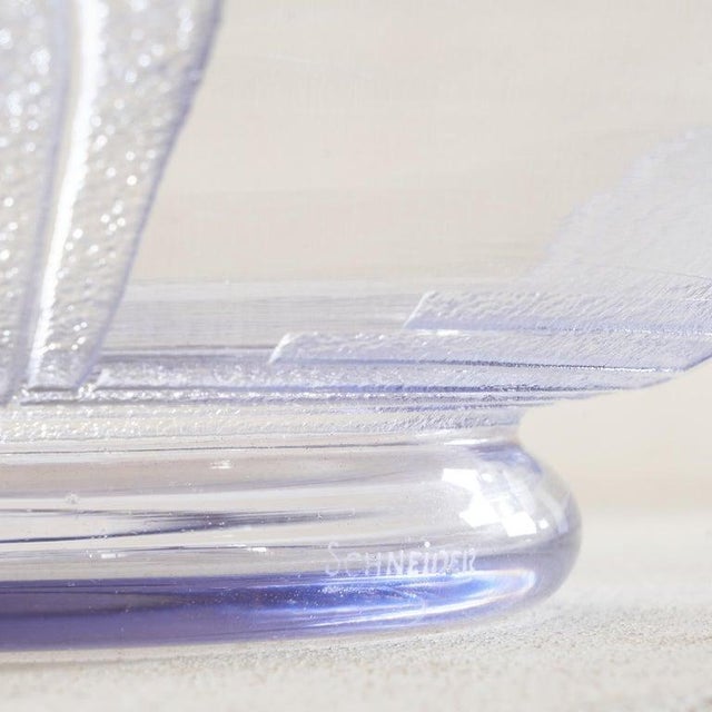 Gold Art Deco Centerpiece in Glass by Charles Schneider, 1930s For Sale - Image 8 of 9