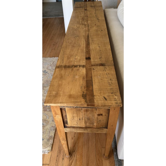 Premium Solid Reclaimed Wood Console Table Excellent, like-new condition. A stunning, heavy, high-quality statement piece...