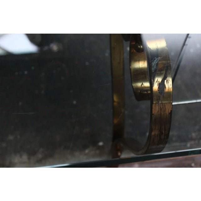 Transparent Mid-Century Modern Italian Hallway Mirror With Console For Sale - Image 8 of 13