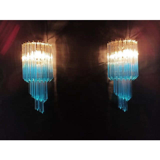 Quadriedri Murano Prism Wall Sconces, 1990, Set of 2 For Sale - Image 9 of 16