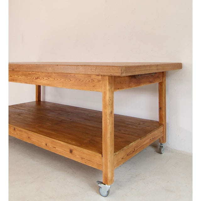 Large Vintage Worktable, 1930s For Sale - Image 10 of 18
