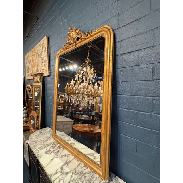 Traditional Large French Louis Philippe Mirror For Sale - Image 3 of 5