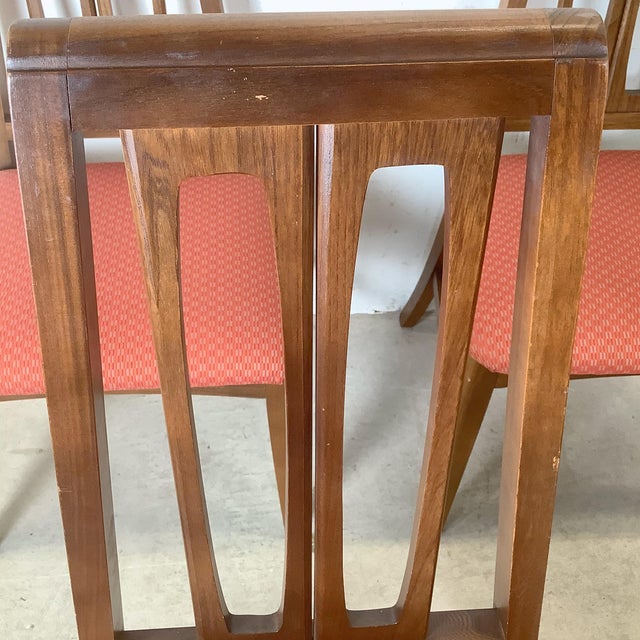 1960s Young Manufacturing Walnut High-Back Dining Chairs – Set of 6 For Sale - Image 15 of 18