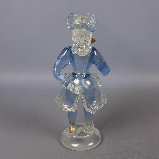 Murano Glass Goldonian Figure with Fan, 1970s For Sale - Image 4 of 16