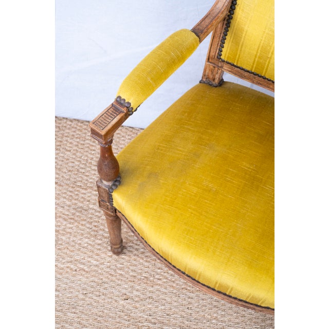 Early 19th Century Set of 4 Antique French Armchairs For Sale - Image 5 of 11