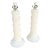 Postmodern Twisted Cream Textured Plaster Table Lamps - A Pair For Sale