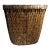 Vintage Square Woven Wicker Basket, Tapered Design Tightly Braided For Sale