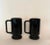Mid-Century Modern Mid-Century Black Glass Mugs- Set of 2 For Sale - Image 3 of 5