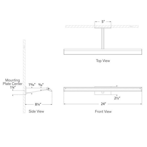 Modern Ian K. Fowler for Visual Comfort Signature Petrel 24" Picture Light in Polished Nickel For Sale - Image 3 of 3