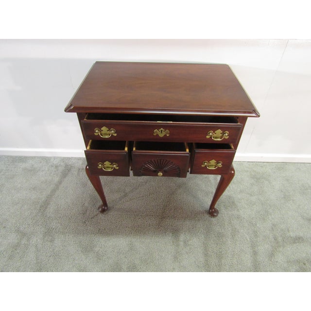 Wood Henkel Harris Solid Mahogany Low Boy For Sale - Image 7 of 9