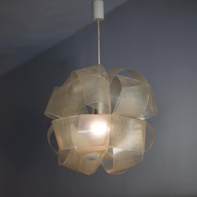 Fiberglass Pendant Light by E. Botta, 1970 For Sale - Image 10 of 10