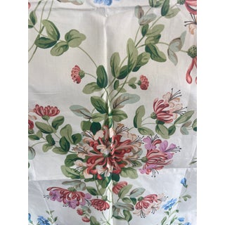 Brunschwig & Fils Cotton Floral Print in Pale Yellow Fabric For Sale