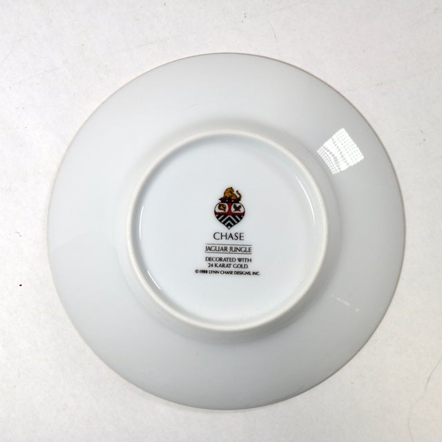 1980s 1980s Lynn Chase Jaguar Jungle Flat Cup and Saucer For Sale - Image 5 of 9