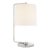 Barbara Barry by Visual Comfort Signature Swing Table Lamp in Soft Silver with Linen Shade For Sale