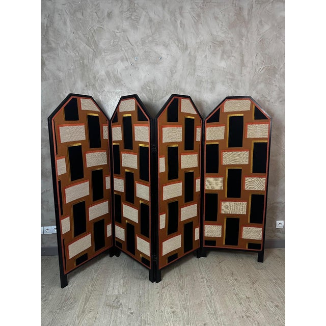 Vintage Reupholstered Screen, 1920s For Sale - Image 9 of 18
