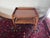 English Vintage Georgian Style Two-Tier Mahogany Side Table 26” Height, Scalloped Apron Edge, Tea Table For Sale - Image 3 of 12