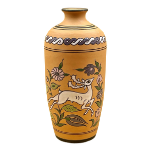 Vintage Hand Made Manousakis Keramik Rodos Greece Terracotta Vase