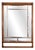 Bamboo and Beveled Glass Mirror, 1970s For Sale