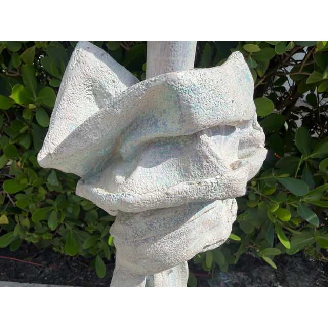 Vintage Postmodern Draped Plaster Floor Lamp, John Dickinson Style For Sale - Image 11 of 13