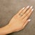 Early 21st Century 14K Yellow Gold Plated Sterling Silver 1/4 Cttw Diamond Twist Leaf Stackable Ring Set - Size 7 For Sale - Image 5 of 6