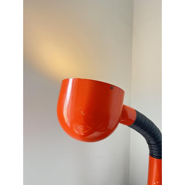 Vintage Space Age Orange Metal Table Lamp, 1970s For Sale - Image 12 of 16