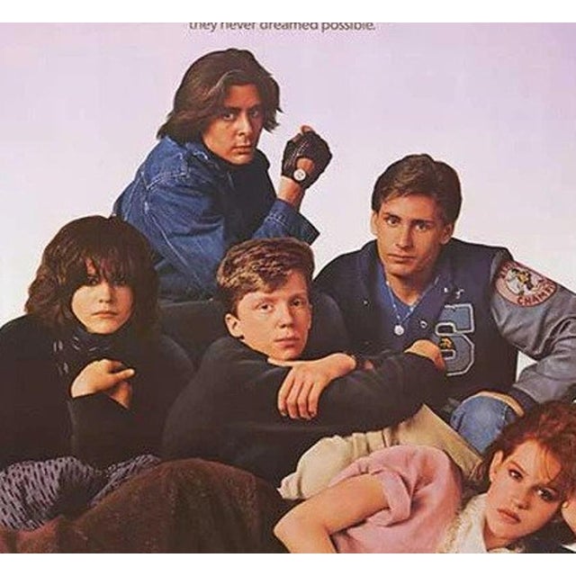 The Breakfast Club Vintage Poster Mint condition original vintage 1985 One Sheet cinema poster of the classic iconic pop...